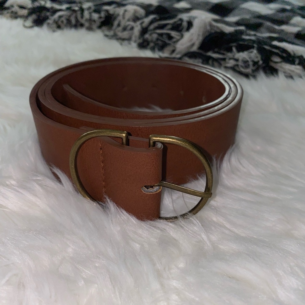 Brown leather belt